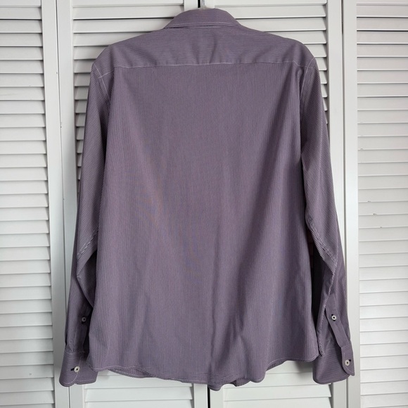 UNTUCKit Men's Purple Plaid Eldridge Dress Shirt Long Sleeve Size Large - Picture 3 of 7